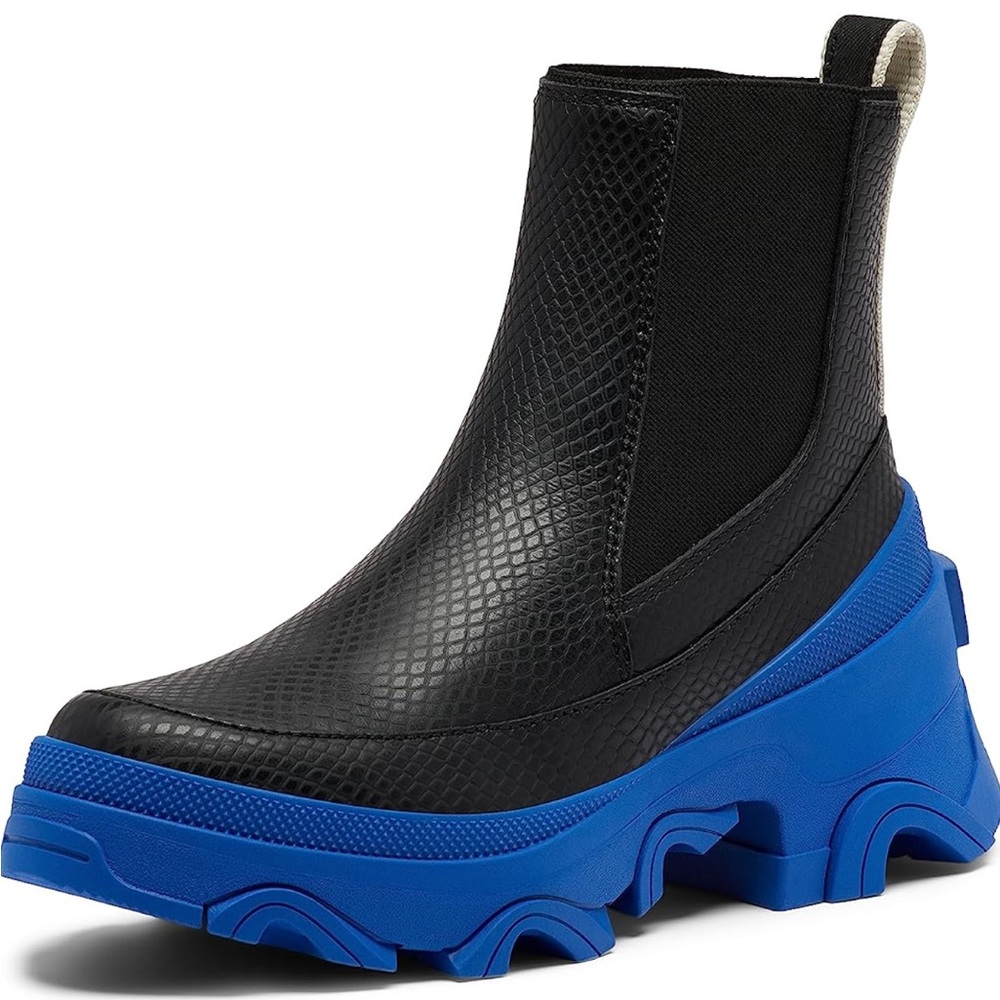 Sorel Black & Blue Chunky Chelsea Boots - Picture 2 of 10